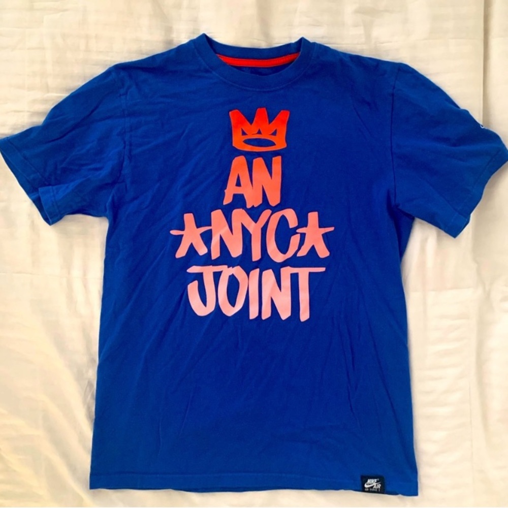Nike Royal Blue Tee with Bold Orange Design
